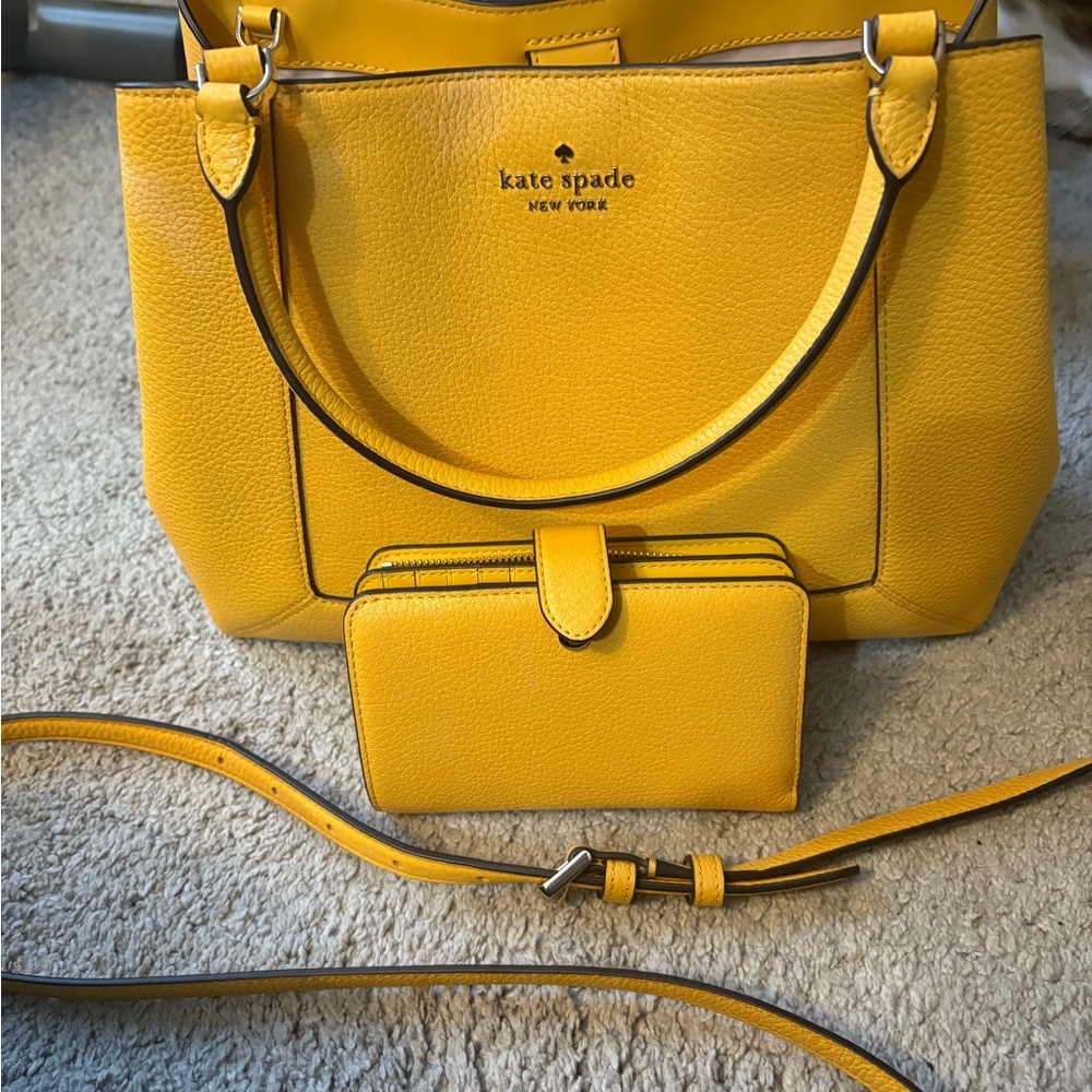 Kate Spade Vibrant Yellow Shoulder Bag Set
